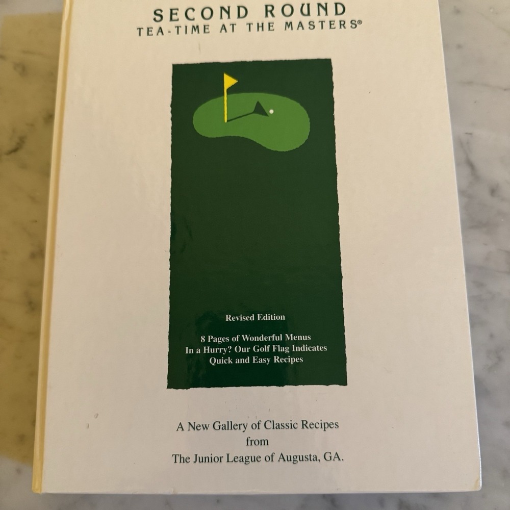 Second Round Tea-Time At The Masters Rare Hardback Junior League Cookbook GA